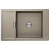 Schock Einbauspüle Cristadur Mono D-100 XS A mit Holzschneidbrett| Green Line Twilight TWI | Exzenterbedienung