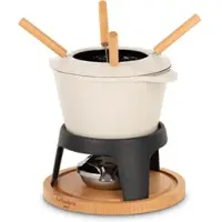 La Fonderie Gusseisen-Emaille-Fondue - 1890 - MONT JOLY - 1,2 L - 4 Personen - Beige