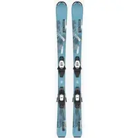 Salomon - Ski Set inkl. Bdg. - Qst Jr S + C5 Gw Black/White 2024 , aus Wolle - Blau