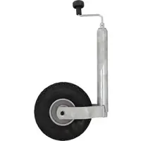 Unitec Cartrend Stützrad mit Luftreifen Anhänger 48 mm verzinkt