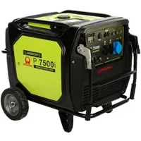 Pramac mobiler Stromerzeuger P 7500 i, Benzinbetrieb, Tankinhalt 18,5 l, 6,5 kW, 230 V, 64 dB, Handstart, 3 Steckdosen