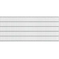 Wellker Doppelstabmattenzaun zum Aufdübeln Rundum-sorglos-Paket Anthrazit Komplettset, 2 Ecken, 1030 mm,52,5 m,8/6/8 mm