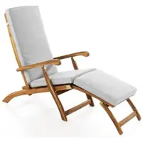 Prestige Home Living Outdoor Ergonomische Sonnenliege, Saunaliege inkl. Auflage aus Akazienholz