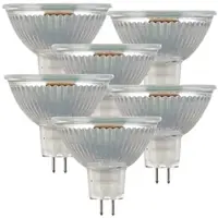 Luminea 6er-Set LED-Glas-Spots, GU5.3, 3 W (ersetzt 25 W), tageslichtweiß, G