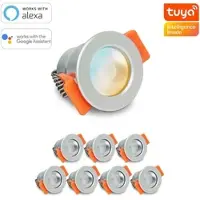 Longlife LED Smartes MiBoxer LED Einbaustrahler Set 3W 12V IP66 - Lichtfarbe: CCT Dual Weiß -...