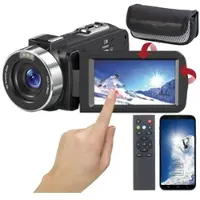 Somikon 8K-UHD-WLAN-Camcorder, IPS-Touchdisplay, 48 MP, 18-facher Zoom, App