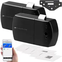 VisorTech 2er-Set Schubladen- & Schranktüren-Schloss mit RFID-Schlüssel, BT, App