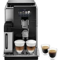 De'Longhi DELONGHI Maestosa EPAM960.55.GM - 14 Kaffeespezialitäten, schwenkbares Display, elegantes Design, App-steuerbar, Kaffeevollautomat Silber/Schwarz