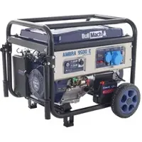 BullMach AMBRA 9500 E - Benzin-Stromerzeuger mit Rädern mit AVR-Regelung 7.5 kW - Dauerleistung 7 kW - 230V