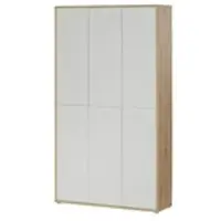 Forte Schuh- und Mehrzweckschrank Bolognano , grau , Maße (cm): B: 109 H: 192 T: 34.8
