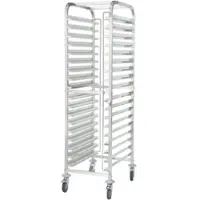Metro Professional 2-in-1-Regalwagen GN 1/1 und Backbleche GSC101821, Edelstahl, 46.3 x 60.5 x 175 cm, silber