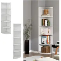 Vicco Eckregal Fabienne Weiß 40 x 180 cm mit 5 Fächern, Model 40275