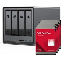 UGREEN DXP4800 Plus 16TB WD Red Pro NAS-Bundle NAS inkl. 4x 4TB WD Red Pro 3.5 Zoll SATA Festplatte