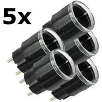 Shelly 5x Plug S Gen3 Matter schwarz Bundle - kleiner smarter Stecker mit Bluetooth-Konnektivität und Leistungsmessung / Unterstützt bis zu 12 A 2500