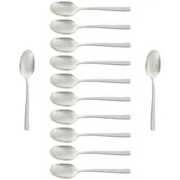 Arcos Serie Capri - Box 12 Stück Kaffeelöffel Esslöffel - Monoblock aus einem Stück Edelstahl 18/10 und 130 mm Farbe Silber (12 pcs)