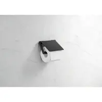 Hewi System 900 WC-Papierhalter 900.21.00560 DC Edelstahl pulverbeschichtet schwarz tiefmatt, mit Deckel