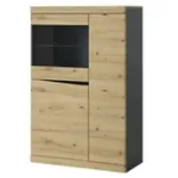 Möbel Kraft Highboard Turino Neo , holzfarben , Maße (cm): B: 86 H: 130,8 T: 39.9