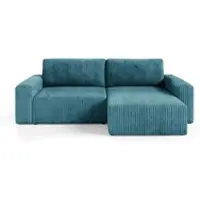 Furnisell Ecksofa L Form Cord Sofa "FANO", Blau