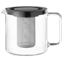Peill+Putzler Teekanne zylindrisch Buon Giorno , transparent/klar , Glas,Kunststoff,Edelstahl , Maße (cm): H: 13,5 Ø: 13.5