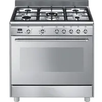 Smeg Gas-Standherd "SCD90MFX9-1", mit Backauszug