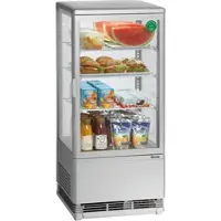 Bartscher Mini-Kühlvitrine 78 L silber