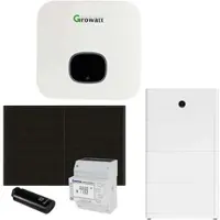Growatt 9kWp PV Komplettanlage mit Glas Glas Modulen und 15kWh Speicher