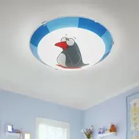 Eglo Decken Wand Lampe Baby Spiel Zimmer Jungen Mädchen Tier Motiv Leuchte Pinguin 78187