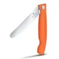 Victorinox Picknickmesser 11 cm | Kompaktes Klappmesser mit Wellenschliff für unterwegs Orange