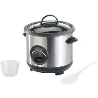 Rosenstein & Söhne Edelstahl-Reiskocher mit automatischer Warmhalte-Funktion, 0,6 Liter