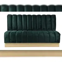 BIG Möbel Lounge Sitzbank | Detten | Dunkelgrün Samt | 200 cm
