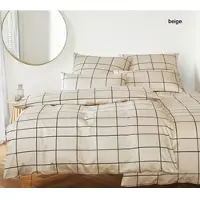 Elegante Bettwäsche Cross - 135x200 cm + 40x80 cmbeige