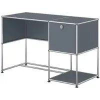USM United Soft USM Schreibtisch mit Klapptür Mittelgrau
