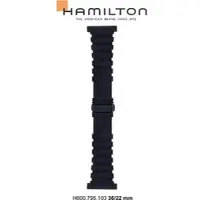 Hamilton - Code Breaker Band-set Kautschuk-schwarz-36/22 H691.795.103 - schwarz