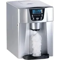 Rosenstein & Söhne Premium-Eiswürfelmaschine mit Eiswürfel- & Kaltwasserspender, 2 Liter
