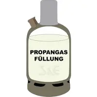 S&E 3 kg Propangas Füllung für graue Eigentumsflasche
