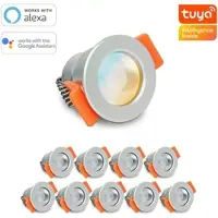 Longlife LED Smartes MiBoxer LED Einbaustrahler Set 3W 12V IP66 - Lichtfarbe: CCT Dual Weiß -...