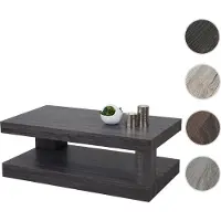 Mendler Couchtisch HWC-A32, Wohnzimmertisch, 3D-Struktur, 40x110x60cm MVG- schwarze Eicheoptik