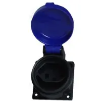 Pce Anbausteckdose 16A 230V IP55 Einbausteckdose Schutzkontakt blau Schweizer System T23 T23