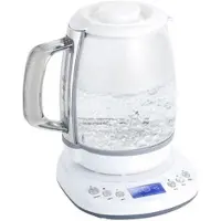 Rosenstein & Söhne Glas-Wasserkocher mit Warmhaltefunktion, 4 Temperaturen, 1,2 l, 1200 W