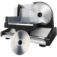 Rosenstein & Söhne Elektrischer Allesschneider mit 2 Edelstahl-Klingen, 1 - 15 mm, 150 W