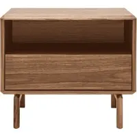 Miliboo Vintage-Nachttisch Walnussfurnier SUVA