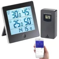 INFACTORY Thermo-/Hygrometer-Datenlogger mit Außensensor, Bluetooth & App