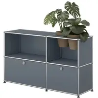 USM United Soft USM Haller Sideboard mit zwei Klapptüren und Pflanzeneinsatz Mittelgrau