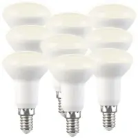 Luminea 9er-Set LED-Reflektoren, R50, warmweiß, 450 lm, E14, 5W (ersetzt 40W)