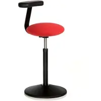 Rovo Chair Stehhocker SOLO mit Monopad, Sitzhöhe 630 – 855 mm, schwarz/grau