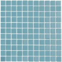 Premium Mosaic Glasmosaik Türkis 30x30 cm glanz MOS25TU