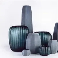 Guaxs Koonam Vase LIGHT STEELGREY/BLACK STEELGREY S