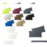 EXKLUSIV HEIMTEXTIL Kissenhülle Kissenbezug Doppelpack mit Reißverschluss hochwertige Jersey Qualität Anthrazit 40 x 80 cm