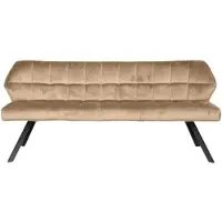 Feeling4Home Esszimmerbank Spinras Samt, modern mit Lehne, Champagner, komfortabel gepolstert, 180 cm