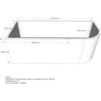 LDG förlag Badewannenträger passend für Mauersberger Primo 1 rechts uno rechts 180 × 80 × 45 cm